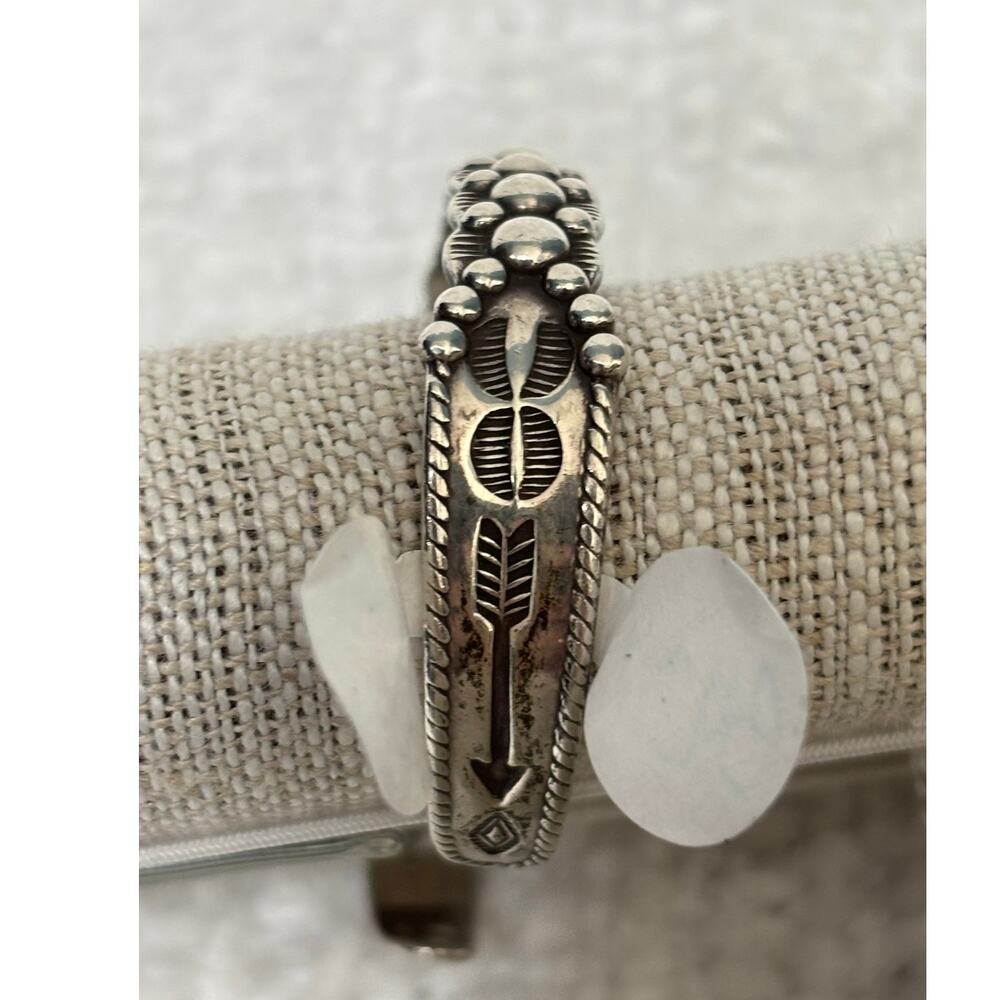 Solid Sterling Silver Native American Inspired Cu… - image 3